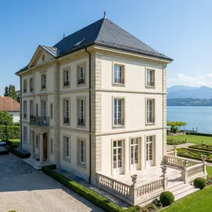 Lakeside Creamstone Classical Terrace Manor