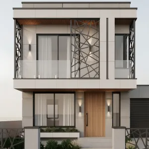 Geometric Web Balcony Guard