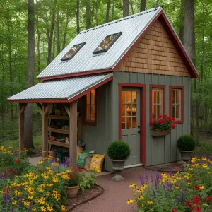 Garden Skylight Lean-To Shed