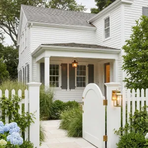 Charming Cottage Courtyard With Storybook Gate