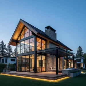 Gable Hearth With Glass Arbor