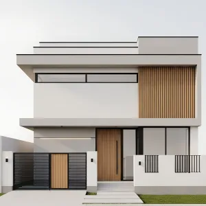 Cedar Slat Minimalist Facade