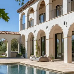 Elegant Arches Embrace a Mediterranean Oasis