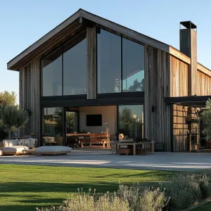 Charming Glass-Faced Getaway with Rustic Warmth