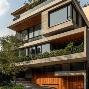 A Leafy Concrete Retreat