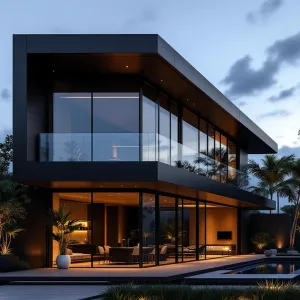 Nocturnal Oasis: The Jet-Black Cabin