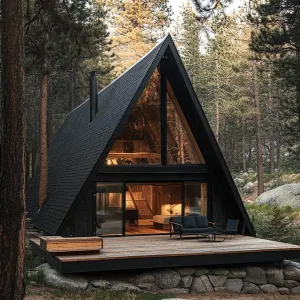 A Cozy A-Frame Hugging the Wilderness