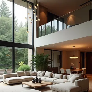 Preview of Floating Illumination in a Luxe Lounge