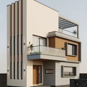 Terrace Frame G+1 Urban Elevation
