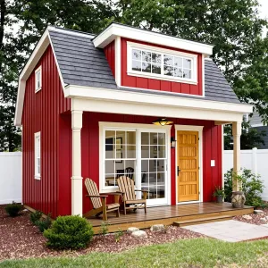 Crimson Cottage of Cozy Charm