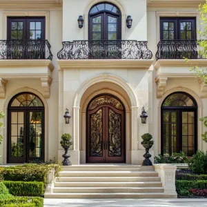 Timeless Mansion with Rustic Balconies