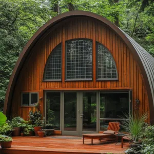 Curved Cottage Amidst the Forest