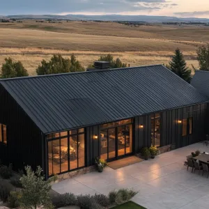 Elegant Ranch Expanse with Cloudy Horizon