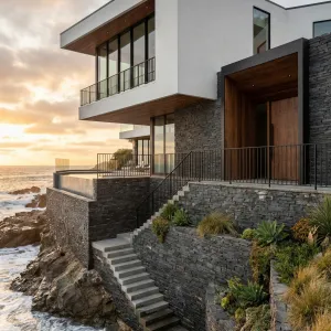 Cliffside Horizon Floating Villa