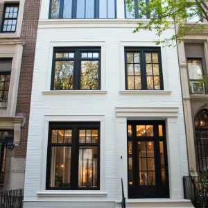 Chic White House with Black Accents