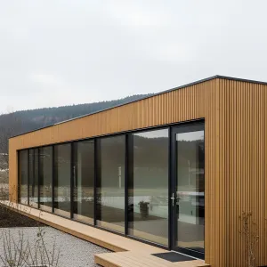 Wood-Clad Wonder: A Container Office Tale