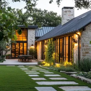 Idyllic Garden Pathway to Stone Retreat