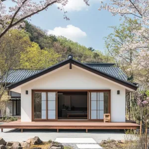 Blossom-Bound Retreat in Tranquil Harmony