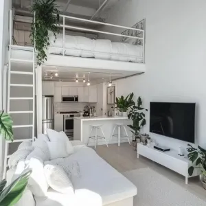 Crisp White Loft Interior