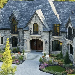 Gothic Grandeur Amidst Green Foliage