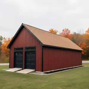 Rust-Red Twin Door Barnshed