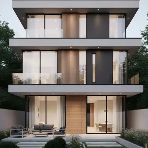 Terrace Stacks With Soft Timber Lines