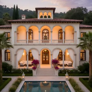 Balustrade Haven With Lantern Glow