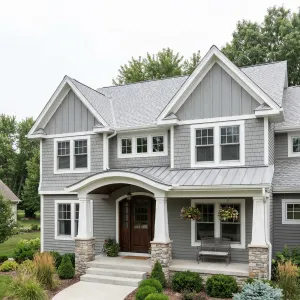 Friendly Grey Gables With Garden Wink