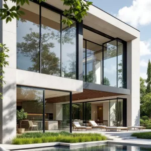 Sleek Sanctuary of Transparent Elegance