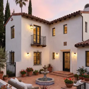 Courtyard Spanish Revival Retreat