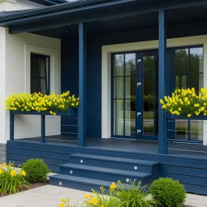 European Cottage Spectacle: A Blooming Blue Beauty