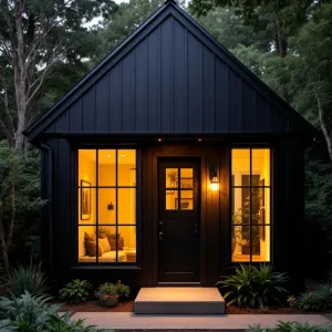 Midnight A-Frame Jewel with a Warm Glow