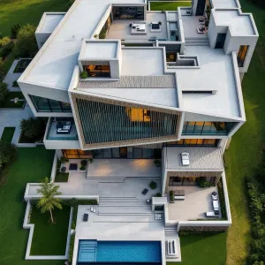 Interlocking Concrete Delight with Verdant Serenity