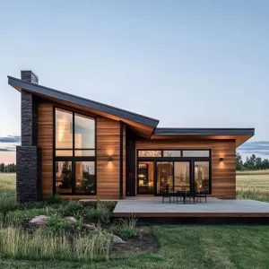 Slanted Roof Symphony in a Pastoral Setting