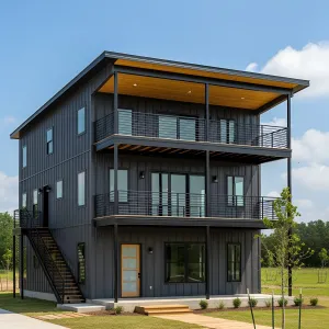 Sky-High Barn Haven: Three Levels of Rustic Splendor
