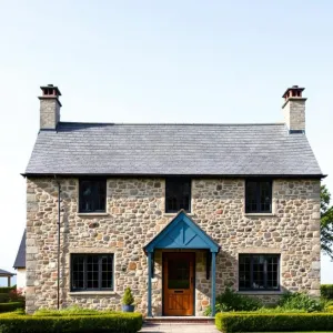 Stone-Hearted Cottage with a Blue Hat