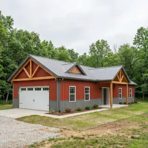 Modern Rustic Barn With Garage