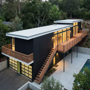 Hillside Boardwalk With Lantern Loft Glow