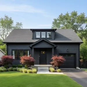 Bold and Beautiful: Black Suburban Home
