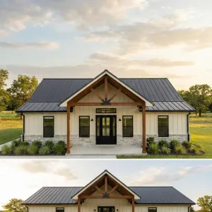 Black Roof Prairie Farmhouse Barndo