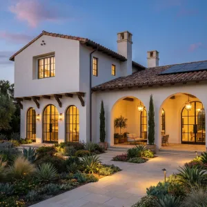 Sunset Courtyard Spanish Villa