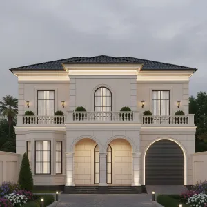 Lantern-Lit Archway Manor