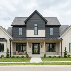Monochrome Gablefront Farmhouse Sanctuary