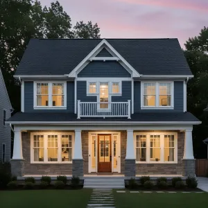 Twilight Blue Manor With Balcony