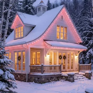 Curling Roof Winter Porch House