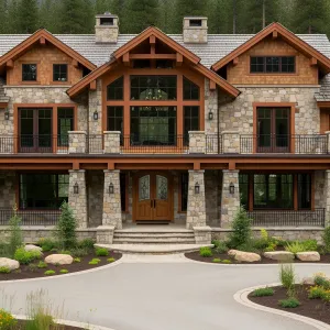 Charming Stone Lodge Amidst Majestic Mountains