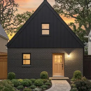 Whimsical A-Frame Noir Cottage at Sundown