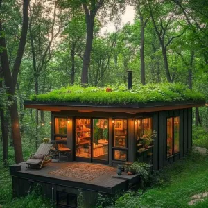 Preview of Tiny Homes With Green Roofs and Solar Panels