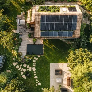 Eco-Friendly Oasis With a Solar Roof