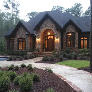 Stately Stone Manor Hidden in the Pines